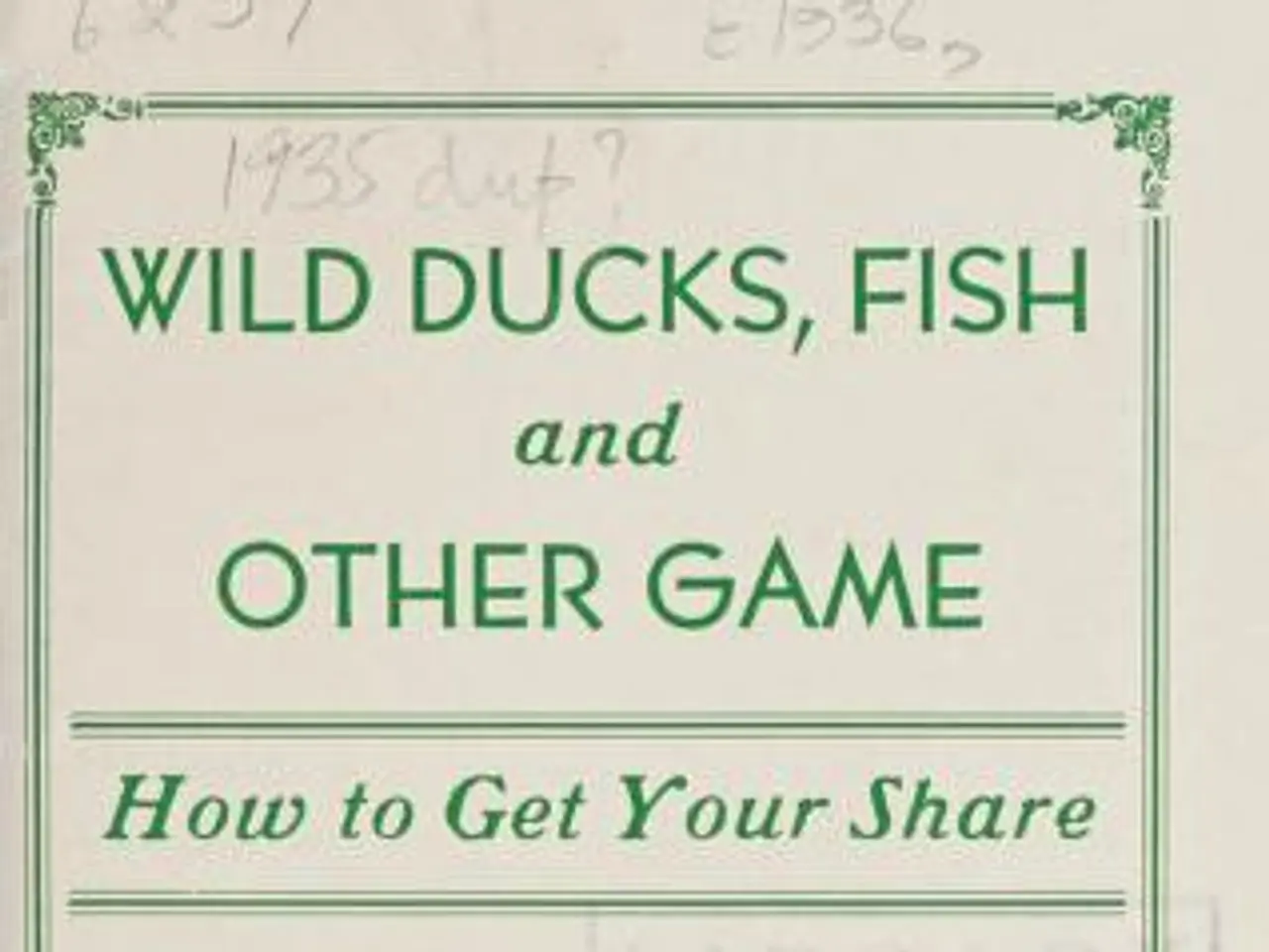 The image shows a paper with text and pictures of wild ducks, fish, and other animals, providing...