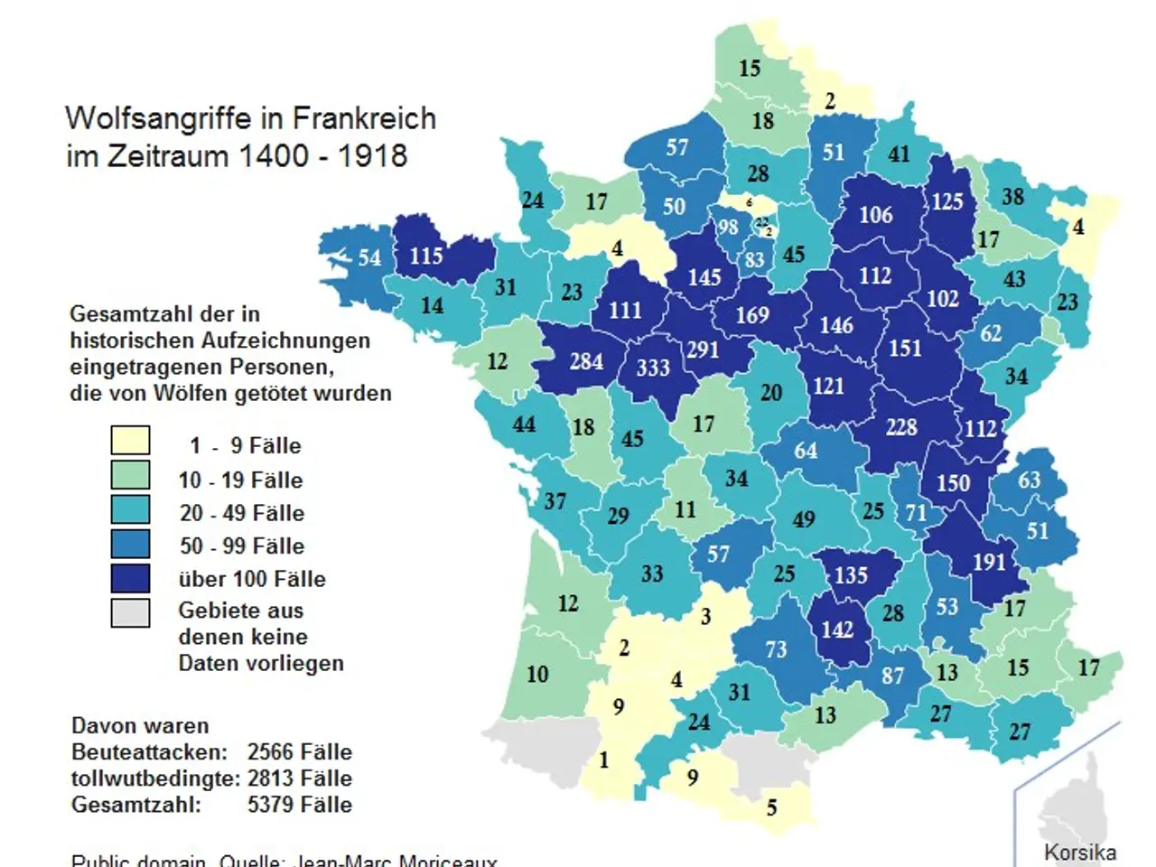 The image shows a map of Germany with different colors representing the percentage of people living...