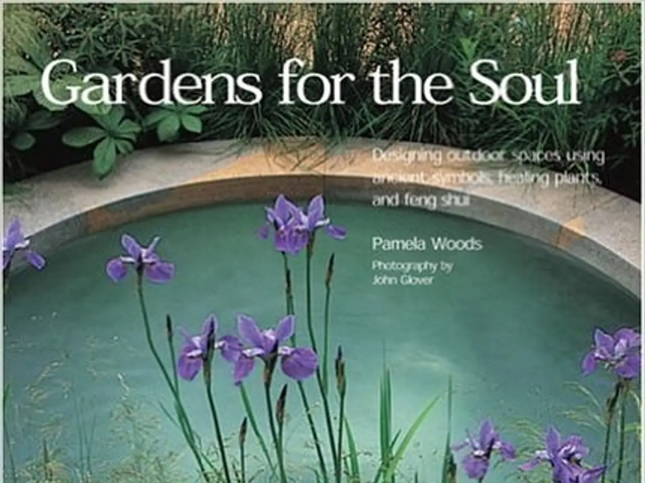 The image shows a poster with the words "Gardens for the Soul" written on it, surrounded by lush...