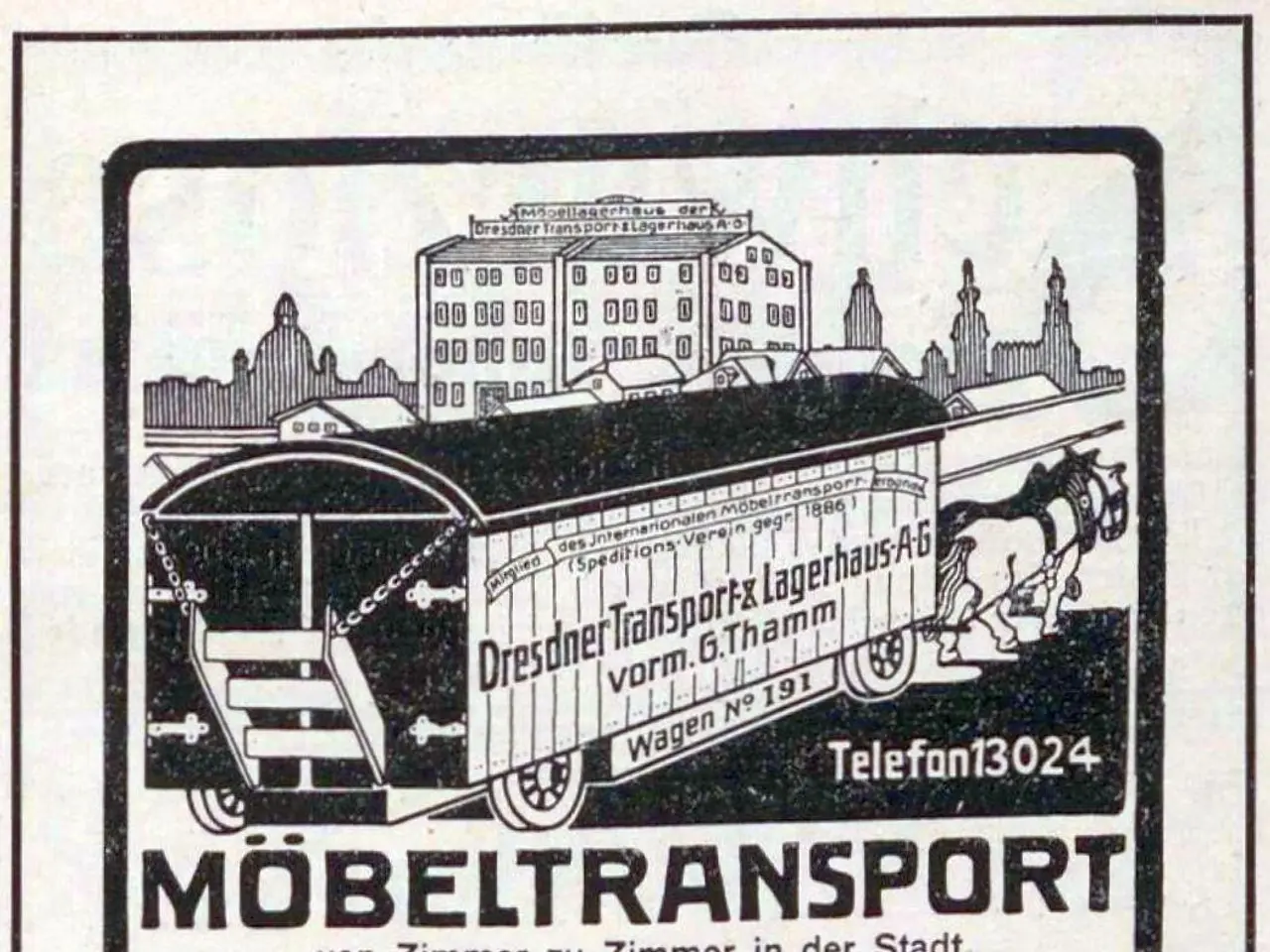 The image shows an advertisement for a train with a picture of a train on it, along with text and a...