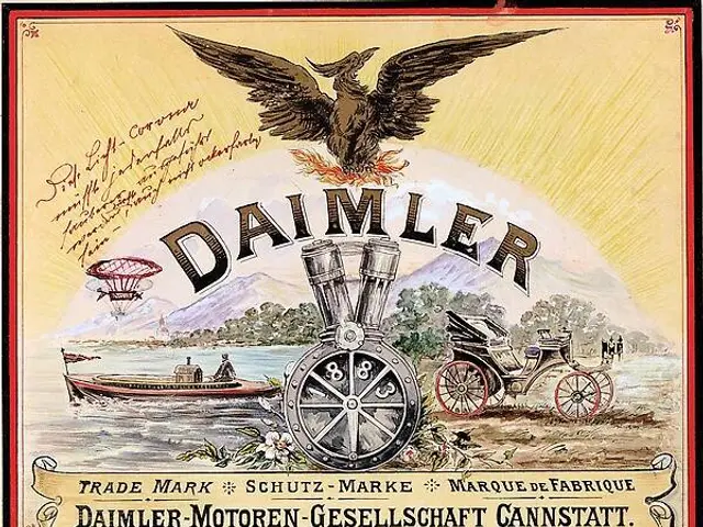 The image shows a poster with a picture of a horse-drawn carriage, a boat on the water, trees,...