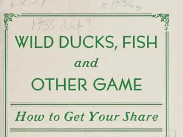 The image shows a paper with text and pictures of wild ducks, fish, and other animals, providing...