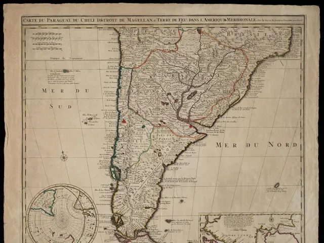 The image shows a map of South America with the provinces of Argentina and Chile highlighted. The...